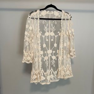 SHEAR LACE KIMONO